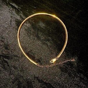 Rose goldtone Omega Necklace in Brass